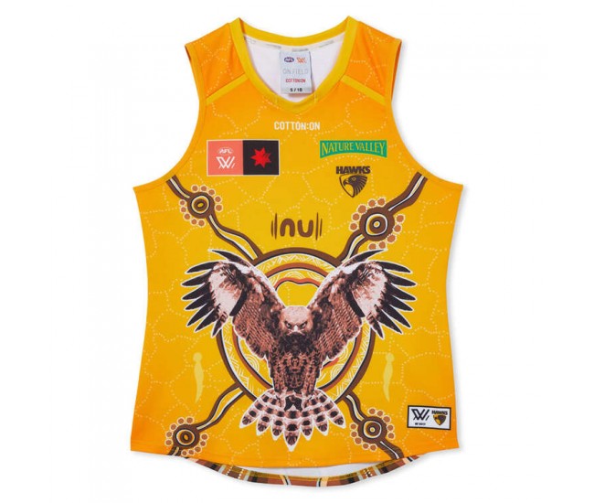 Hawthorn Hawks Mens Season 8 AFLW Indigenous Guernsey 2023