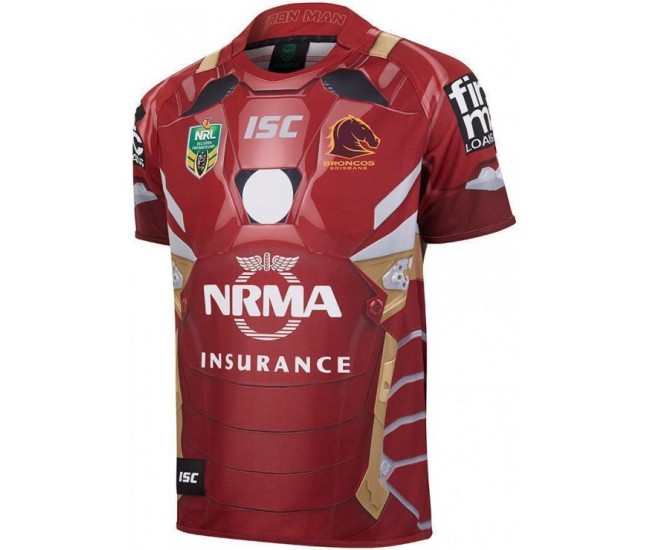 Brisbane Broncos 2017 Men's Iron Man Marvel Shirt