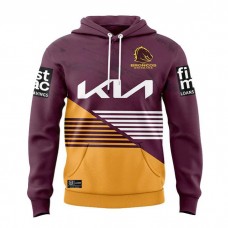 Brisbane Broncos Men Team Rugby Hoodie 2024