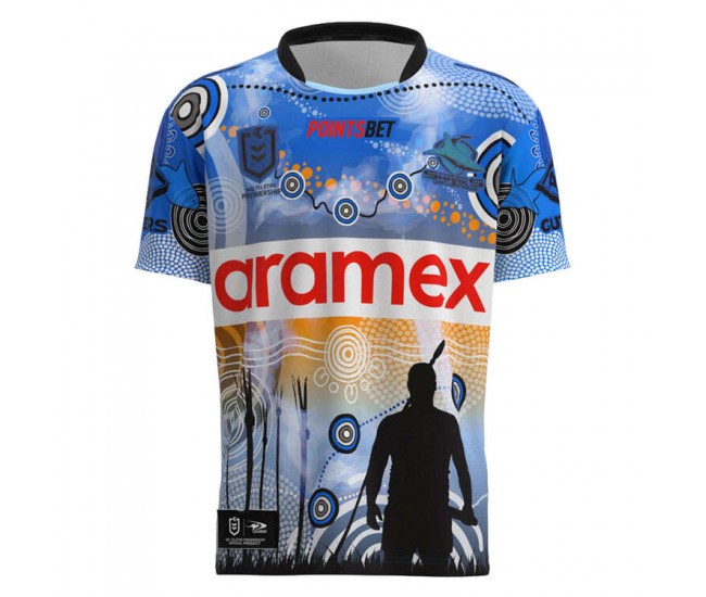 Cronulla Sharks Mens Indigenous Rugby Shirt 2023