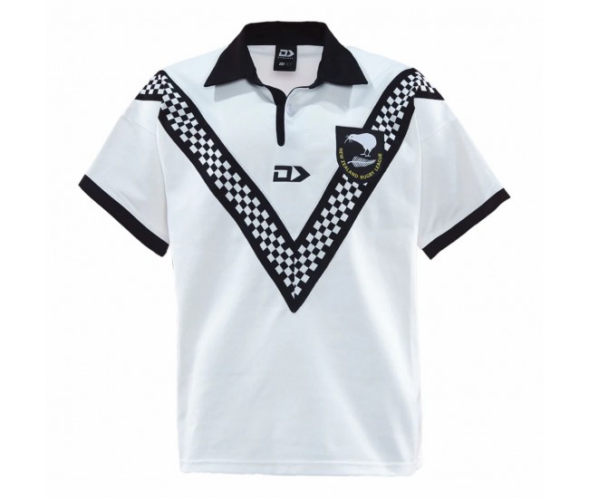 New Zealand Kiwis Mens Throwback White Rugby Shirt 2024