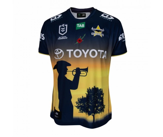 North Queensland Cowboys Mens Defence Rugby Shirt 2023