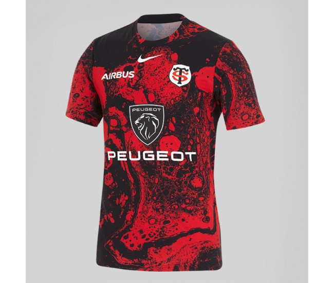 Stade Toulousain Mens Pre Match Rugby Shirt 2024