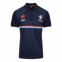 France RWC Mens Polyester Rugby Polo Shirt 2023