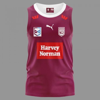 Harvey Norman QLD Maroons Adult Training Rugby Singlet 2024