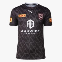 QLD Maroons State of Origin Mens Black Training Rugby Shirt 2022