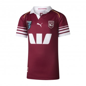 Harvey Norman QLD Maroons Kids Home Rugby Jersey 2026