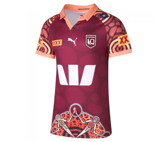 QLD Maroons Mens Indigenous Rugby Shirt 2024