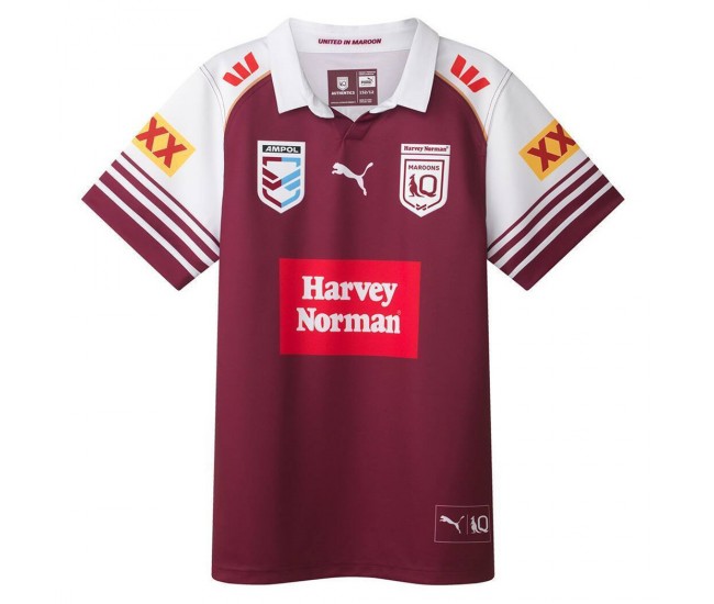 Harvey Norman QLD Maroons Mens WSOO Rugby Shirt 2025