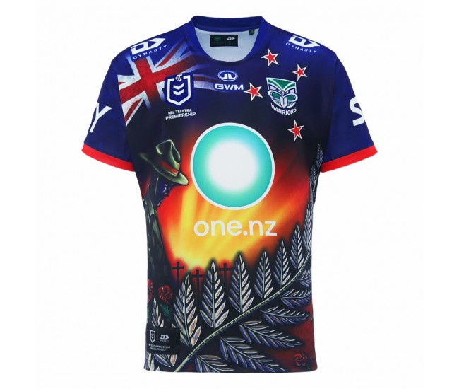 New Zealand Warriors Mens Anzac Rugby Shirt 2024