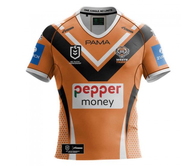 Wests Tigers Mens Away Rugby Shirt 2025