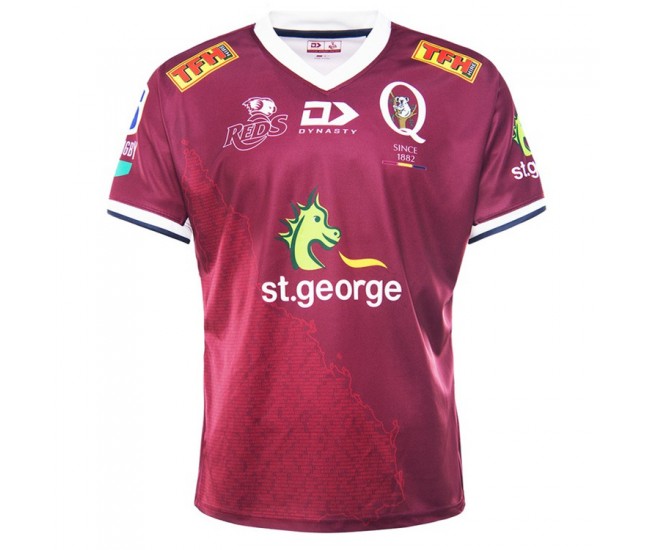 Queensland Reds Rugby Mens Home Shirt 2021