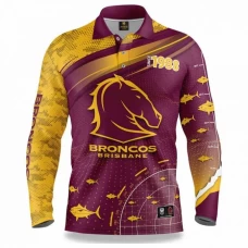 Brisbane Broncos Mens Fishfinder Fishing Shirt 2022