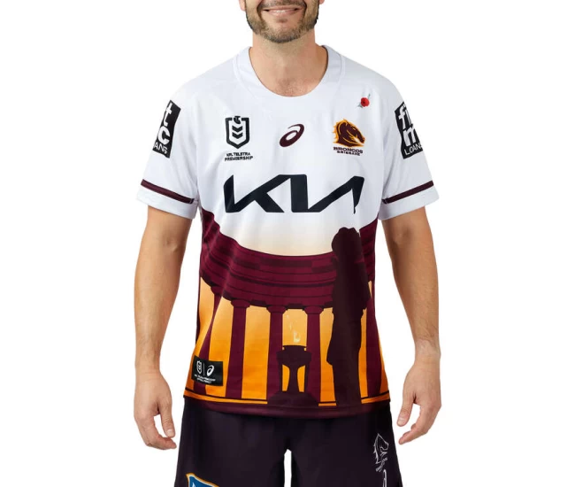 Brisbane Broncos Mens ANZAC Rugby Shirt 2024