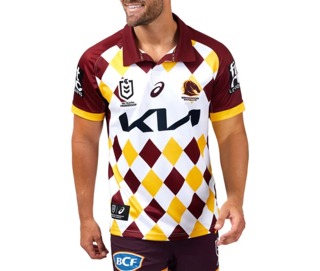 Brisbane Broncos Mens Heritage Rugby Shirt 2024