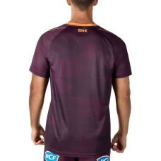 Brisbane Broncos Mens Run Out Training Rugby Tee 2024