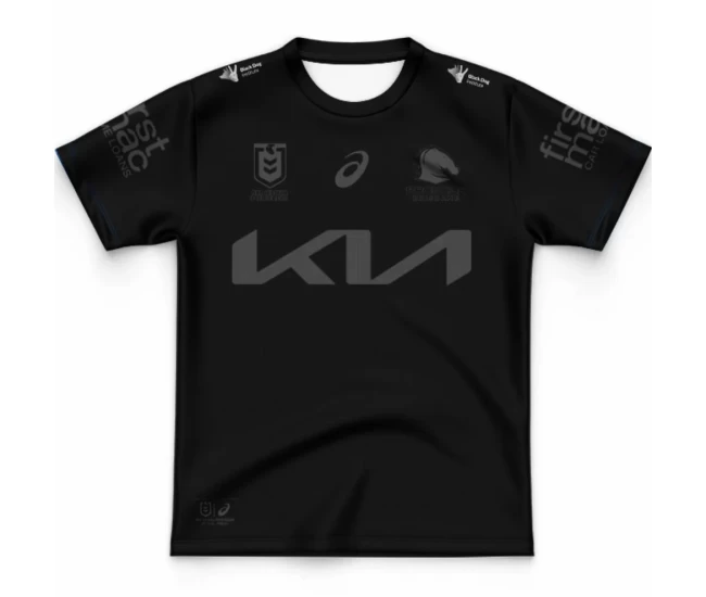 Brisbane Broncos Youth Black Rugby Shirt 2025
