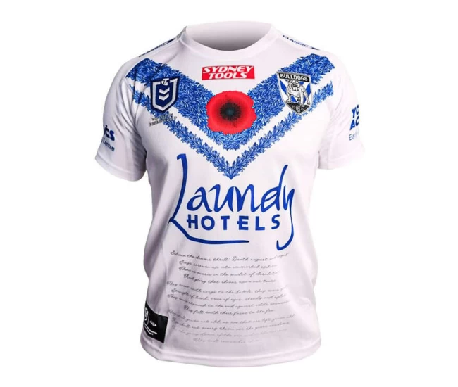 Canterbury-Bankstown Bulldogs Mens Anzac Rugby Shirt 2023