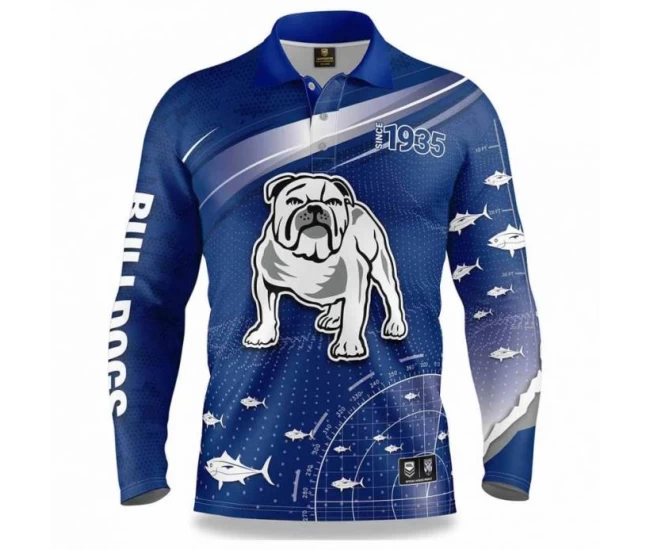 NRL Bulldogs Men's Fishfinder Fishing Rugby Shirt 2022