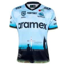 Cronulla Sharks Rugby Mens Anzac Rugby Shirt 2022