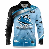 Cronulla Sharks Mens Fishfinder Fishing Shirt 2022