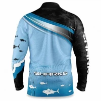 Cronulla Sharks Mens Fishfinder Fishing Shirt 2022