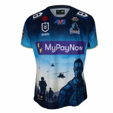 Gold Coast Titans Mens Anzac Rugby Shirt 2023