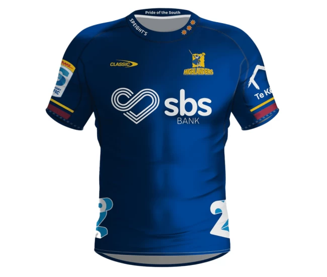 Highlanders Mens Home Rugby Shirt 2024