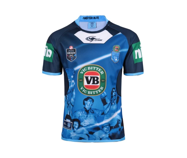 NSW Blues State Of Origin 2016 Men's 'True Blue' Captains Shirt