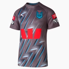 NSW Blues Mens Gray Training Rugby Shirt 2023