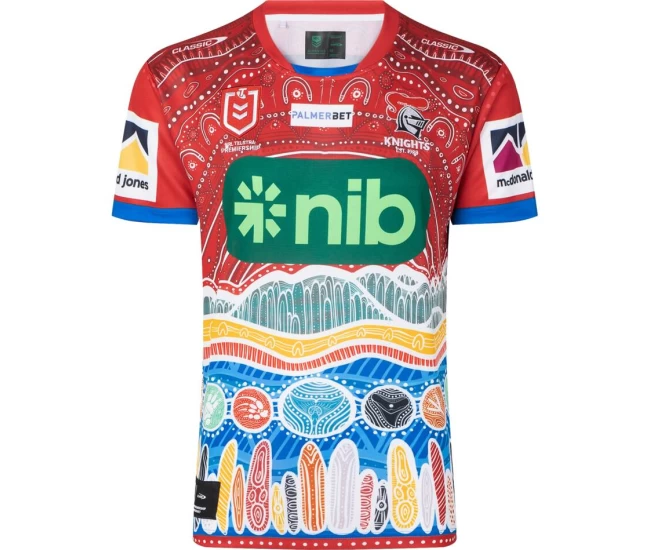 Newcastle Knights Mens Indigenous Rugby Shirt 2023