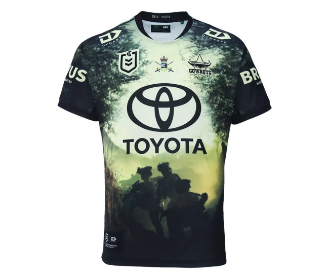 North Queensland Cowboys Mens Defence Rugby Shirt 2024