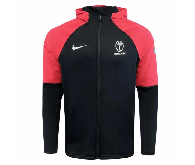 Fiji Mens Full Zip Training Rugby Hoodie 2023