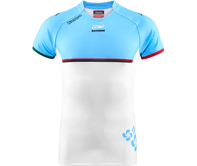 AVIRON BAYONNAIS 17/18 HOME WHITE/AZURE SHIRT