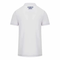 France RWC Mens Cotton White Rugby Polo Shirt 2023
