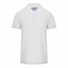 France RWC Mens Cotton White Rugby Polo Shirt 2023