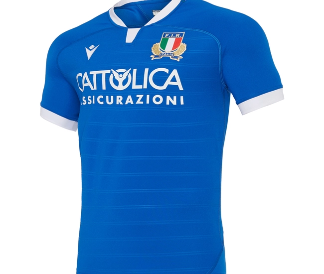 Macron Italy 2021 Poly Home Rugby Shirt