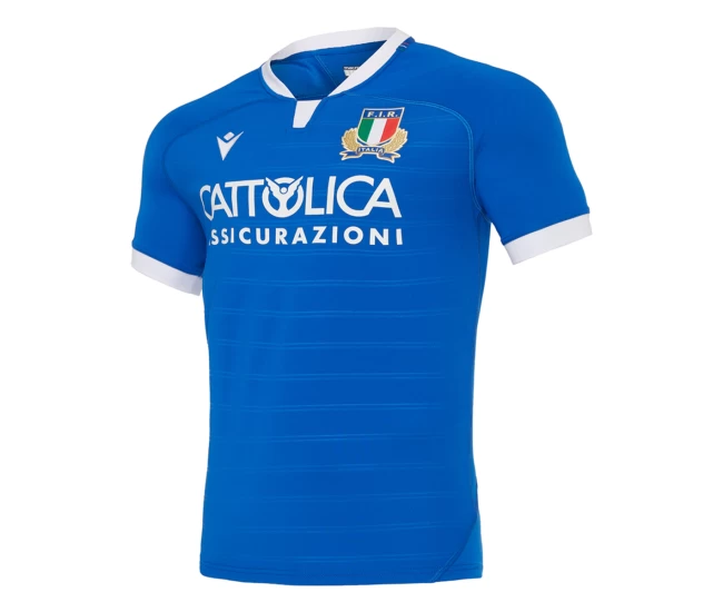 Macron Italy 2021 Poly Home Rugby Shirt