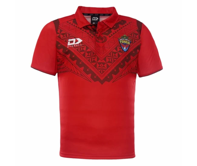 Tonga Mens Training Rugby Media Polo Shirt 2022