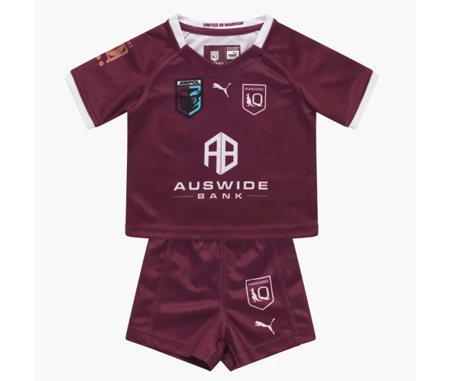 QLD Maroons Kids Home Rugby Kit 2022