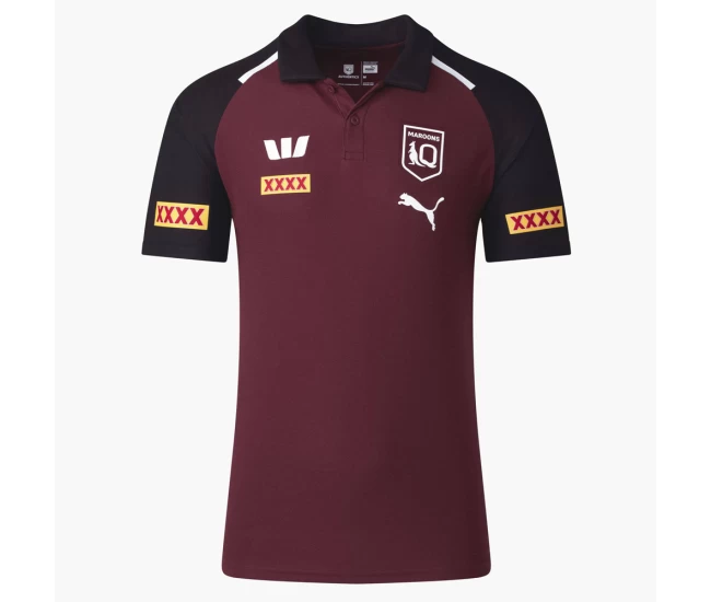 QLD Maroons State of Origin Mens Team Rugby Polo Shirt 2024