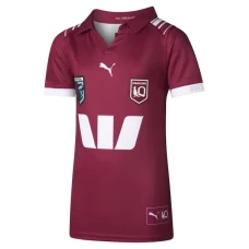 Harvey Norman QLD Maroons Kids Home Rugby Shirt 2025