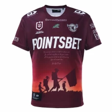 Manly Warringah Sea Eagles Mens Anzac Rugby Shirt 2023