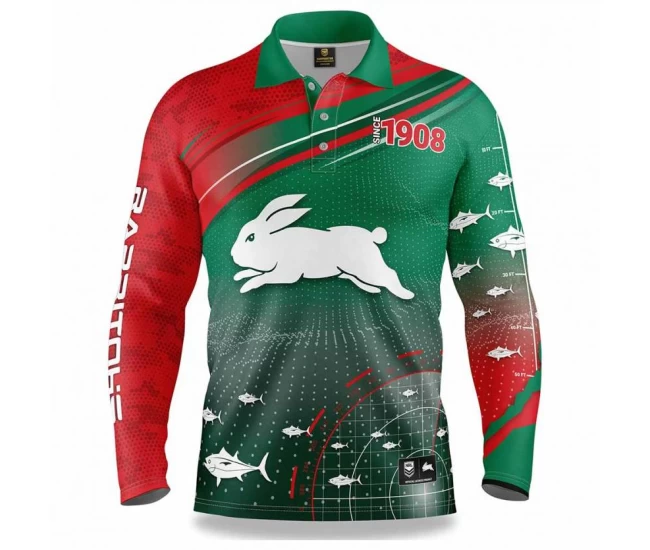 South Sydney Rabbitohs Mens Fishfinder Fishing Shirt 2022