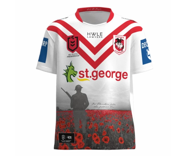 St George Illawarra Dragons Mens Commemorative Rugby Shirt 2023