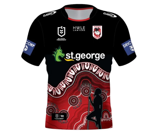 St George Illawarra Dragons Mens Indigenous Rugby Shirt 2023