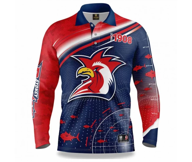 Sydney Roosters Mens Fishfinder Fishing Shirt 2022