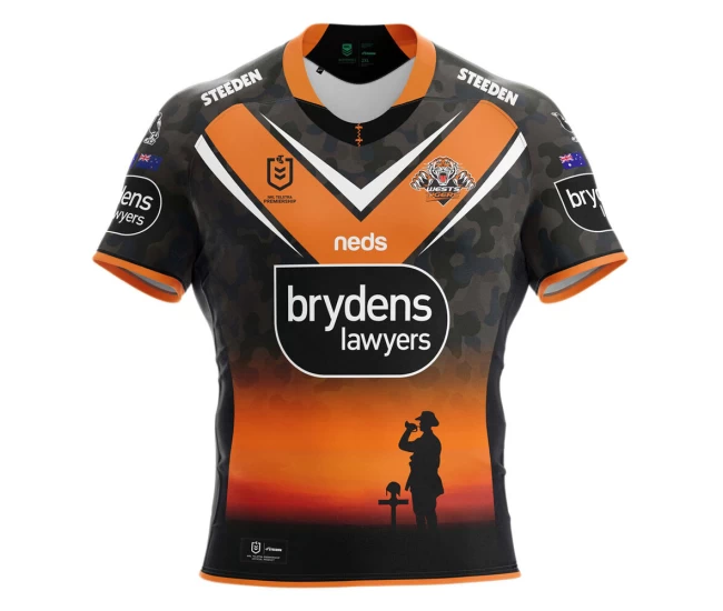 Wests Tigers 2021 Mens ANZAC Shirt