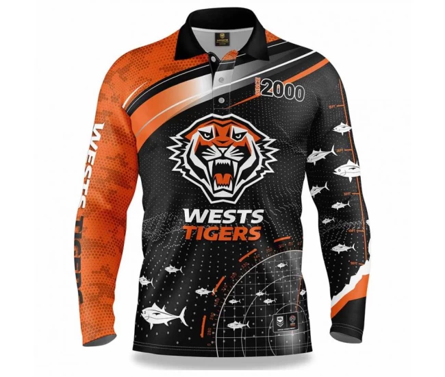 Wests Tigers Mens Fishfinder Fishing Shirt 2022