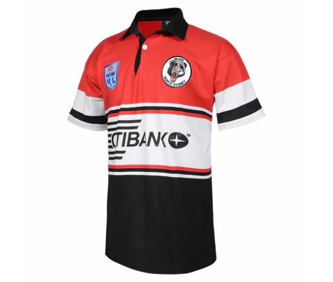 North Sydney Bears Mens NRL Retro Rugby Shirt 1994